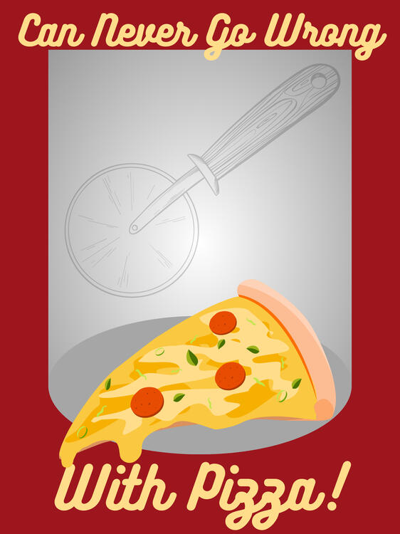 #CanvaDesignChallenge: Favorite Food Poster - Can Never Go Wrong With Pizza!